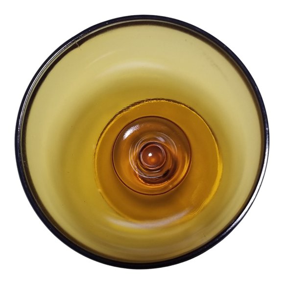 Retro Candlewick Serving Bowl Lidded Footed Amber Candy Dish Indiana Glass 1960s - Picture 5 of 7